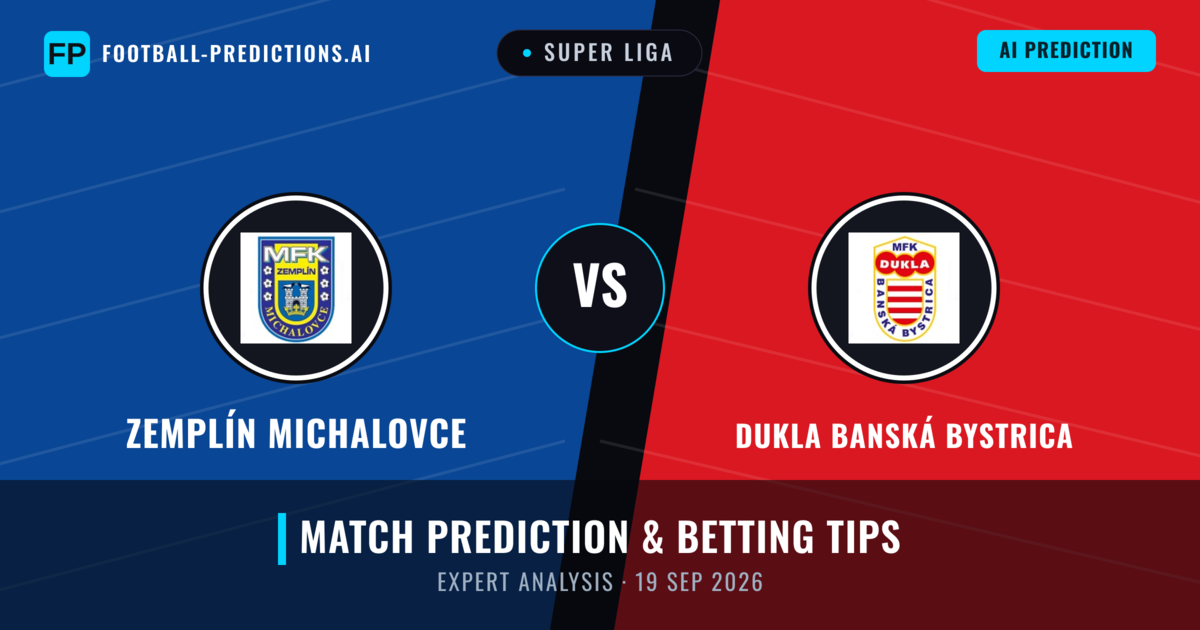 Zemplín Michalovce vs Dukla Banská Bystrica — match prediction & preview