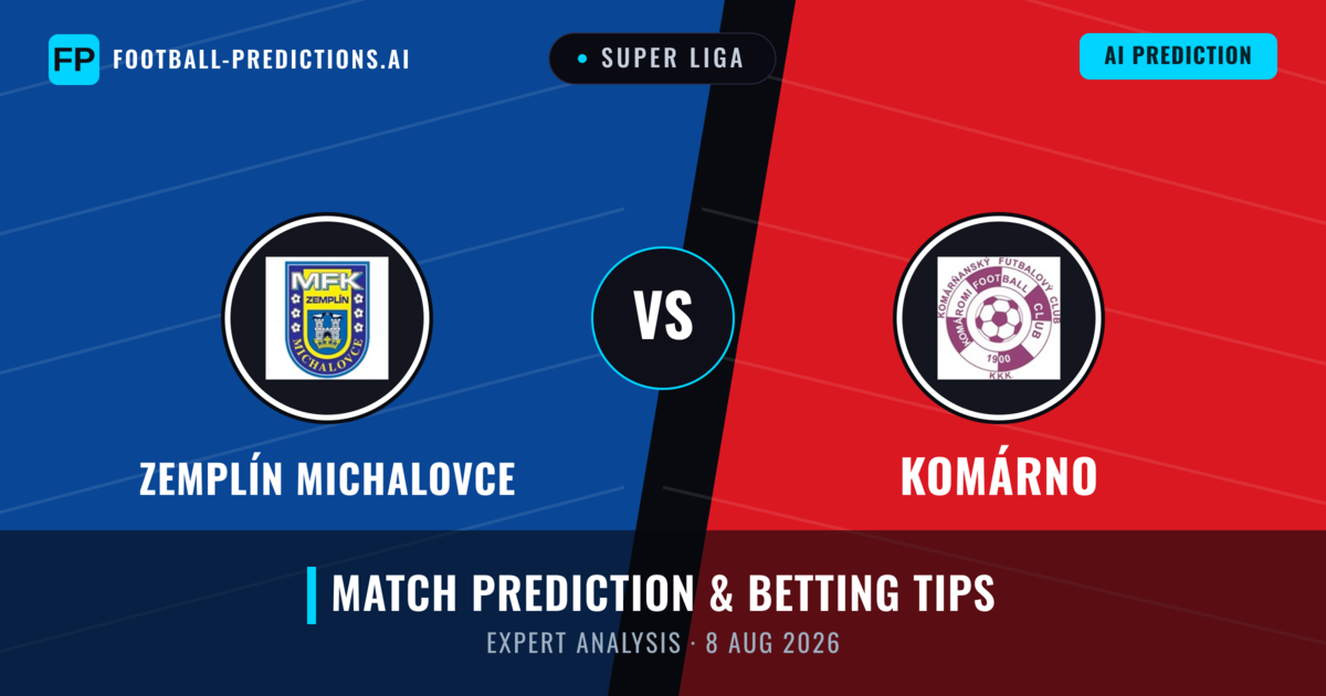 Zemplín Michalovce vs Komárno — match prediction & preview