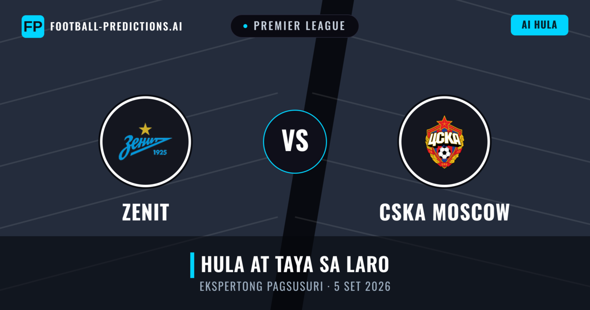 Zenit vs CSKA Moscow — hula at preview ng laban