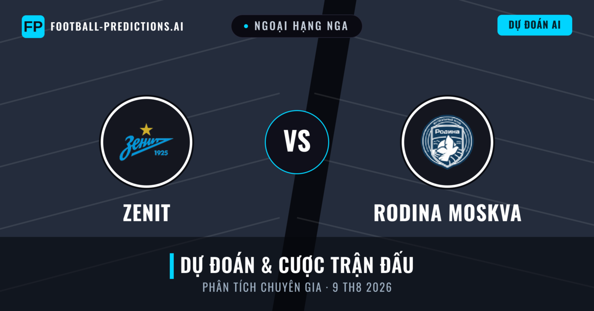 Zenit vs Rodina Moskva — dự đoán và xem trước trận đấu
