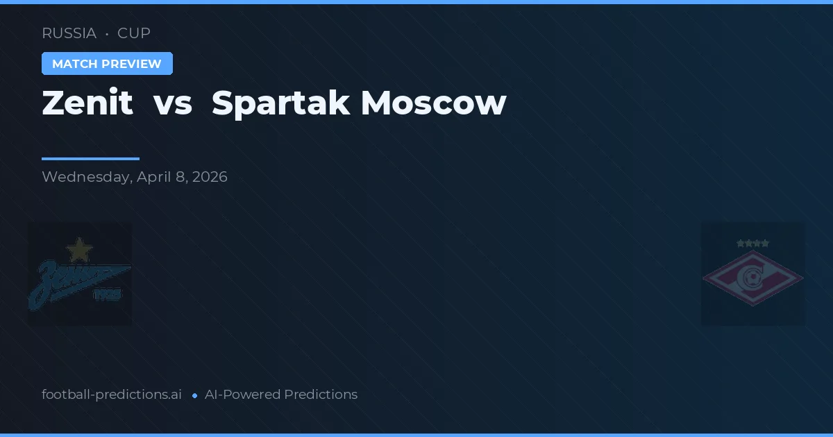 Zenit vs Spartak Moskwa — prediksi dan pratinjau pertandingan
