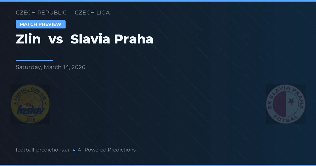 Zlín vs Slavia Prague — pronostic et avant-match