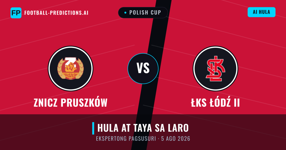 Znicz Pruszków vs ŁKS Łódź II — hula at preview ng laban
