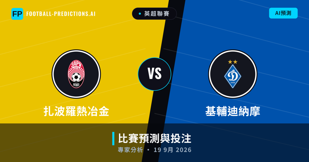扎波羅熱冶金 vs 基輔迪納摩 — 比赛预测和前瞻