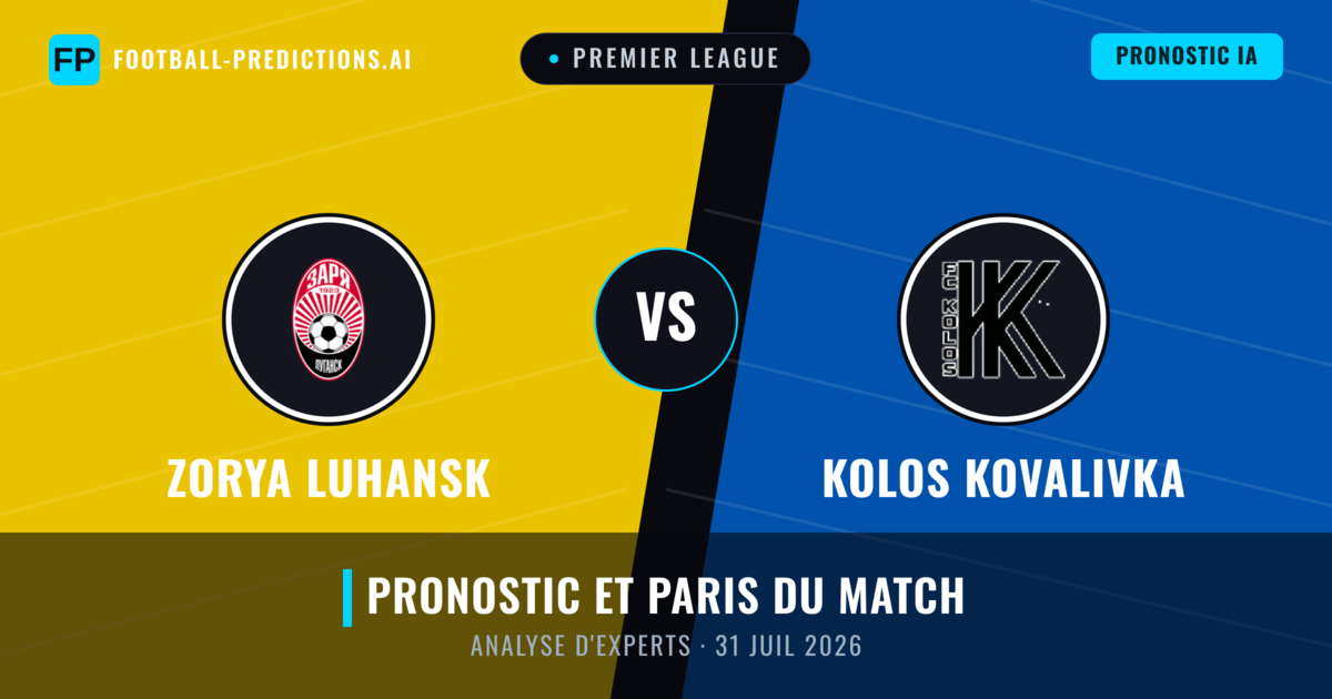 Zorya Luhansk vs Kolos Kovalivka — pronostic et avant-match