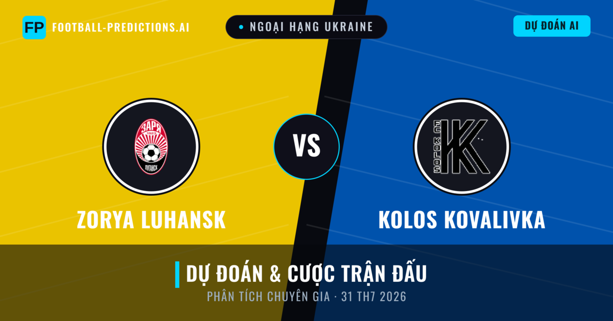 Zorya Luhansk vs Kolos Kovalivka — dự đoán và xem trước trận đấu