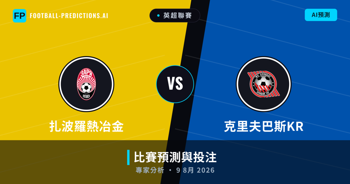 扎波羅熱冶金 vs 克里夫巴斯KR — 比赛预测和前瞻
