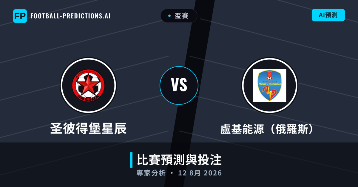 圣彼得堡星辰 vs 盧基能源（俄羅斯） — 比赛预测和前瞻