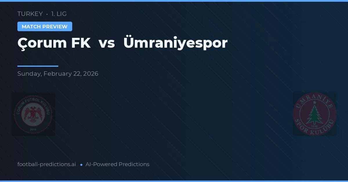 Йени Чорумспор – Умраниеспор — прогноз и превью матча