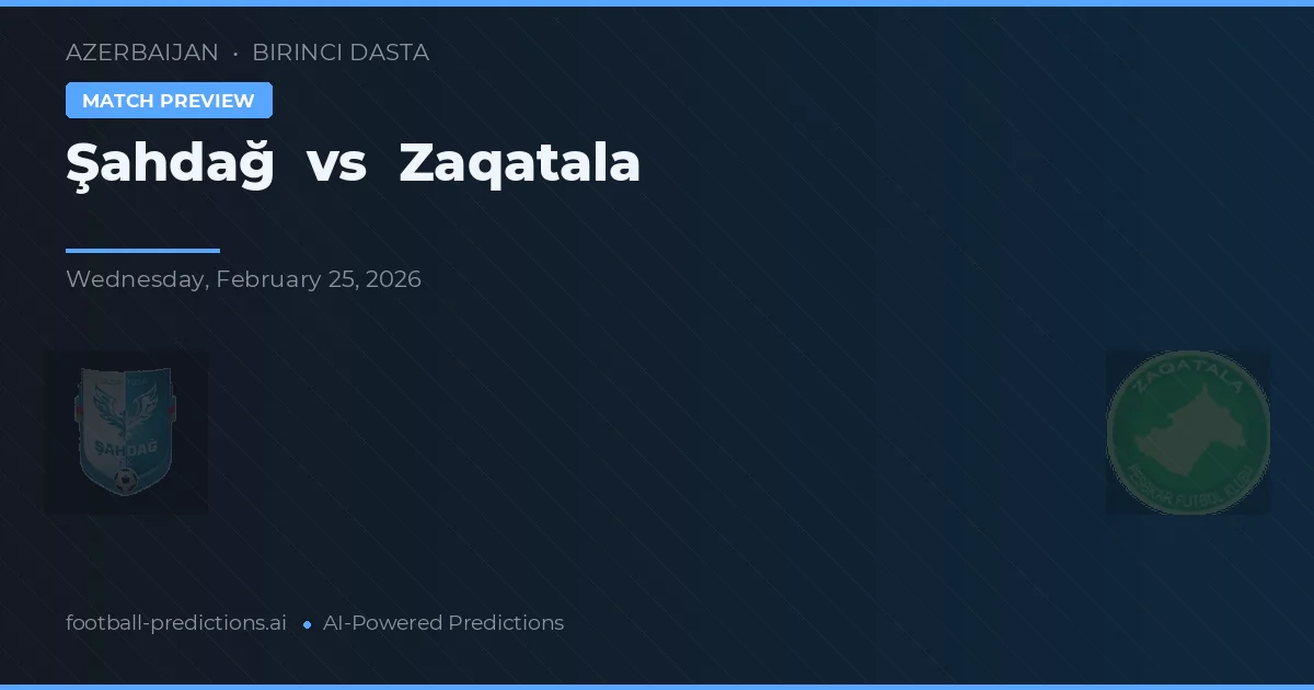 Şahdağ vs Zaqatala — match prediction & preview
