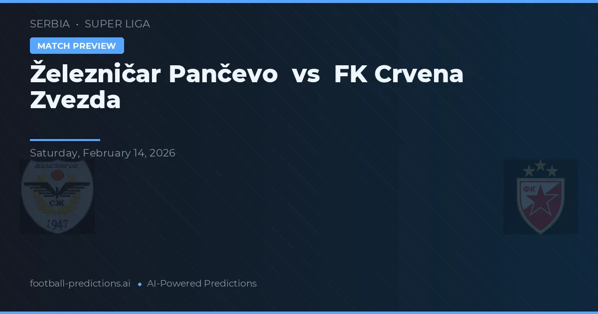 Železničar Pančevo vs FK Crvena Zvezda — pronostic et avant-match