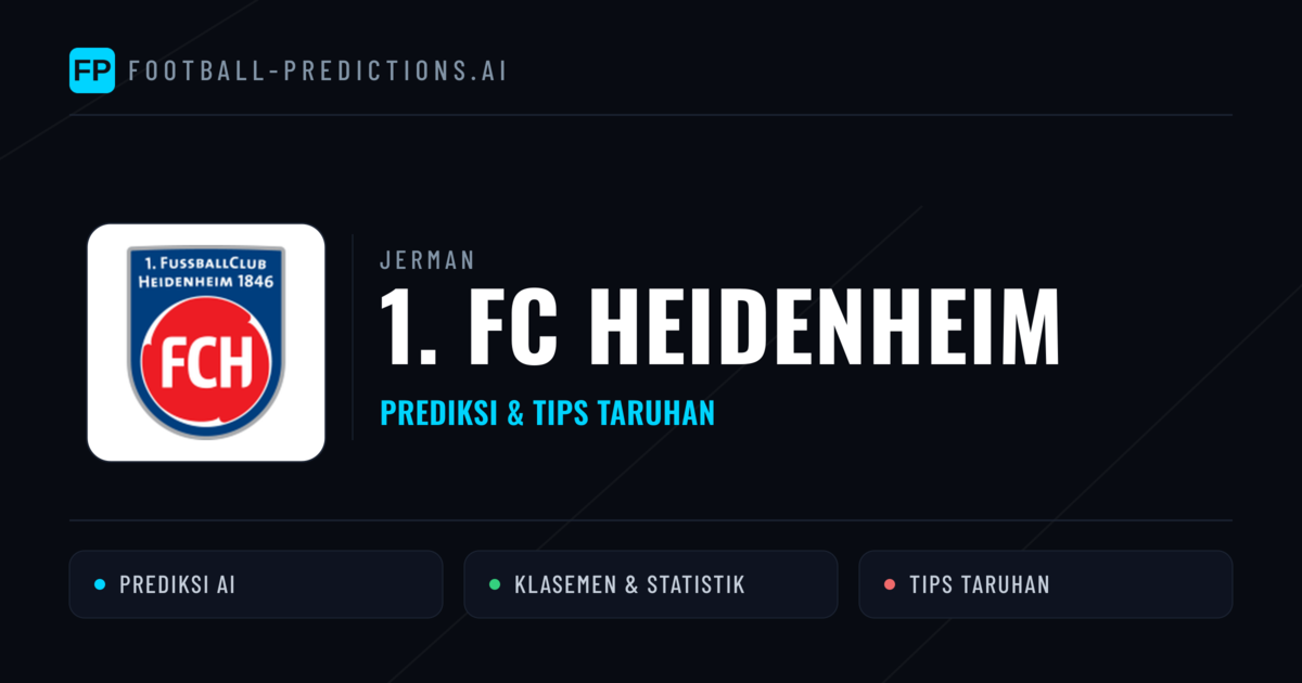 1. FC Heidenheim Prediksi & Statistik Piala Dunia