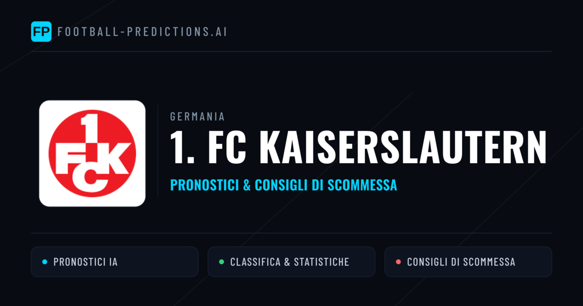 Pronostici e Statistiche 1. FC Kaiserslautern