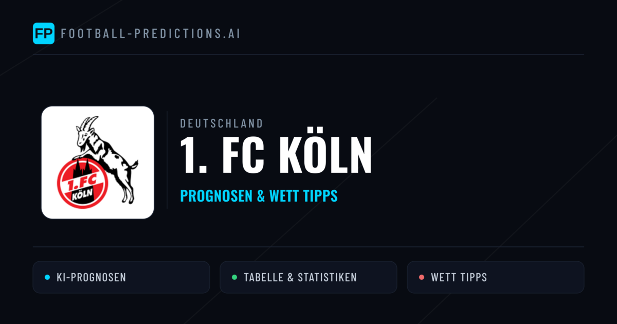 1. FC Köln Prognosen & Statistiken