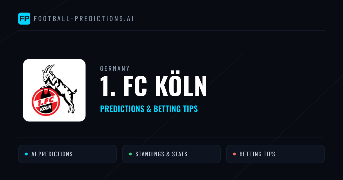 1. FC Köln Predictions & Stats