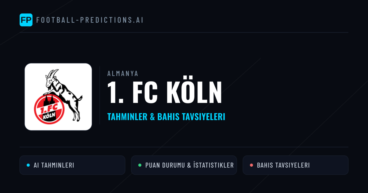 1. FC Köln Tahminleri & İstatistikler