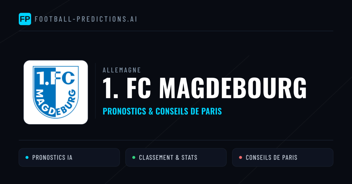1. FC Magdebourg Pronostics & Statistiques