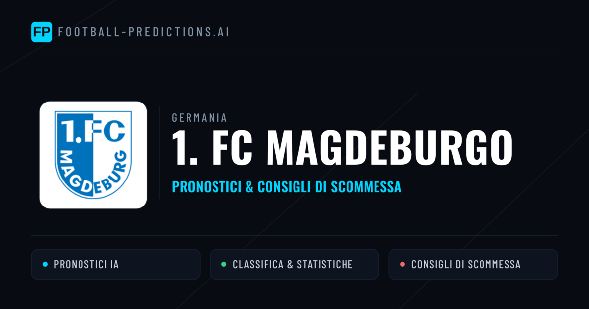 Pronostici e Statistiche 1. FC Magdeburgo