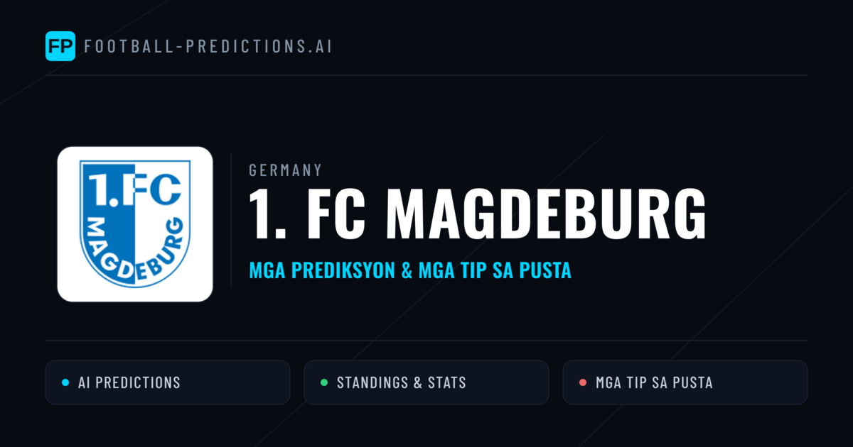 1. FC Magdeburg Predictions & Stats