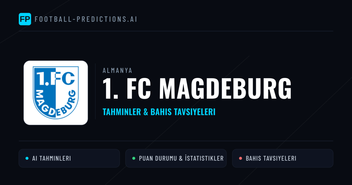 1. FC Magdeburg Tahminleri & İstatistikler