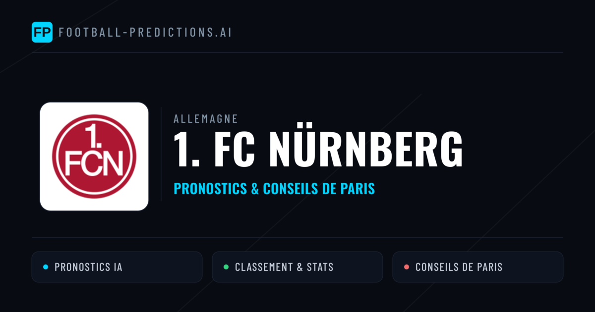 1. FC Nürnberg Pronostics & Statistiques