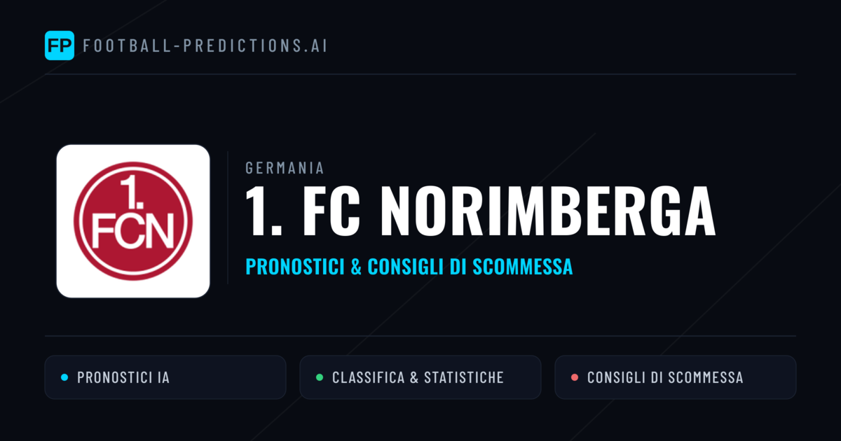 Pronostici e Statistiche 1. FC Norimberga