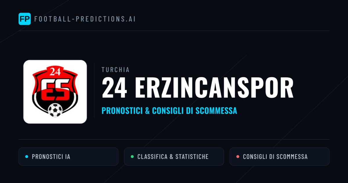 Pronostici e Statistiche 24 Erzincanspor