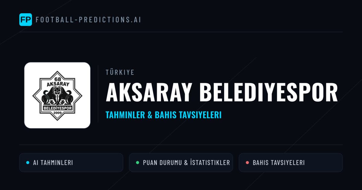 Aksaray Belediyespor Tahminleri & İstatistikler
