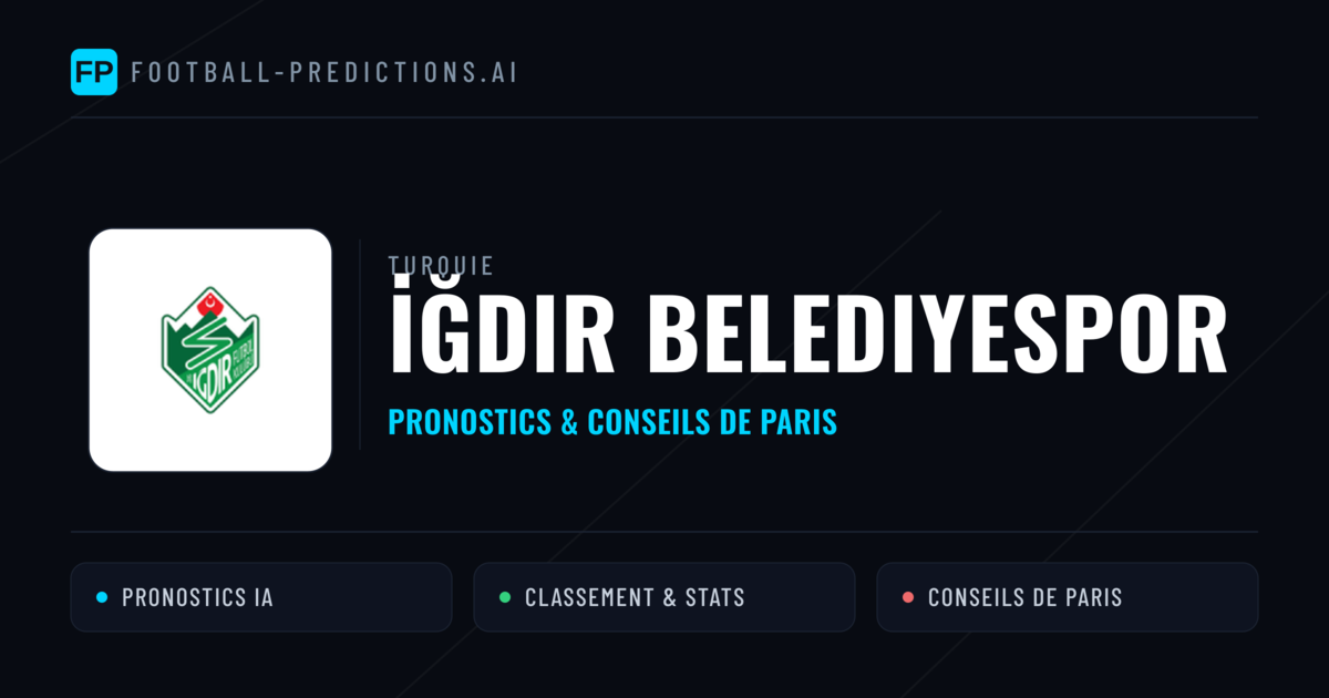 İğdır Belediyespor Pronostics & Statistiques