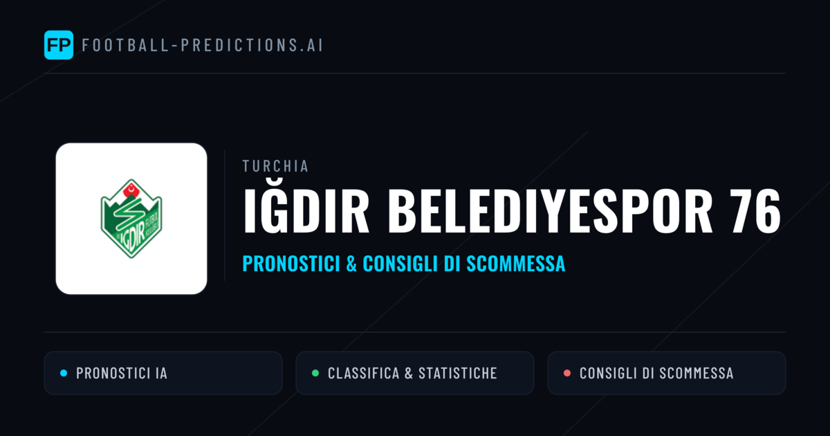 Pronostici e Statistiche Iğdır Belediyespor 76
