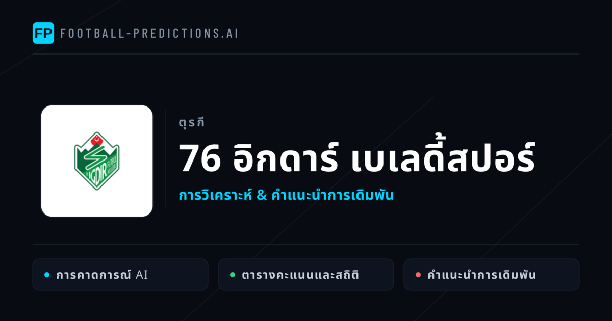 76 อิกดาร์ เบเลดี้สปอร์ การวิเคราะห์และสถิติ