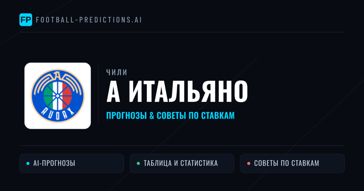 А Итальяно прогнозы и статистика