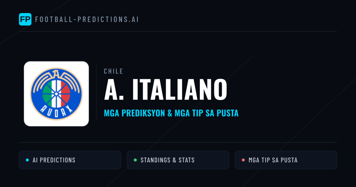 A. Italiano Predictions & Stats