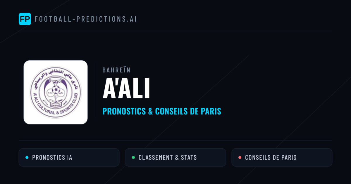 A'Ali Pronostics & Statistiques