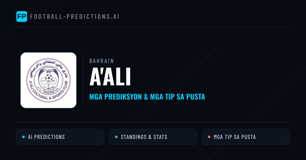 A'Ali Predictions & Stats