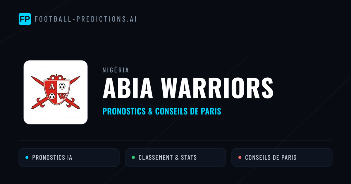 Abia Warriors Pronostics & Statistiques