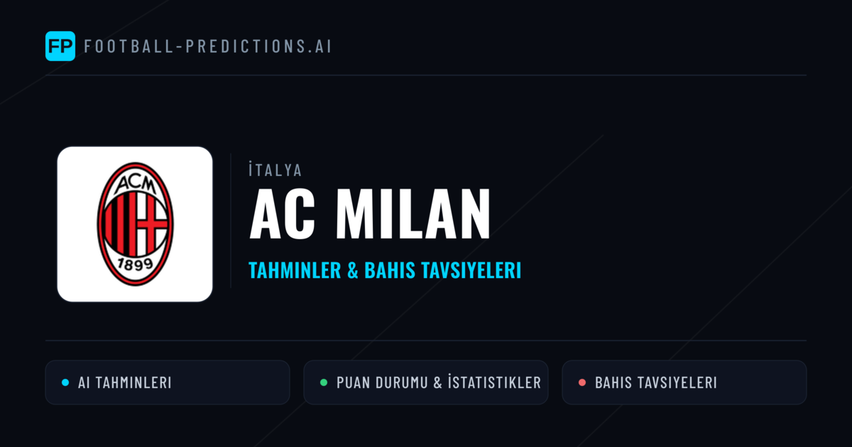 AC Milan Tahminleri & İstatistikler