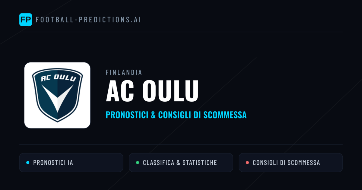 Pronostici e Statistiche AC Oulu