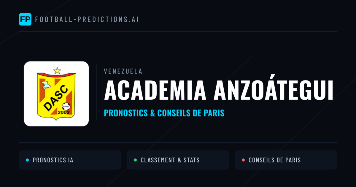 Academia Anzoátegui Pronostics & Statistiques