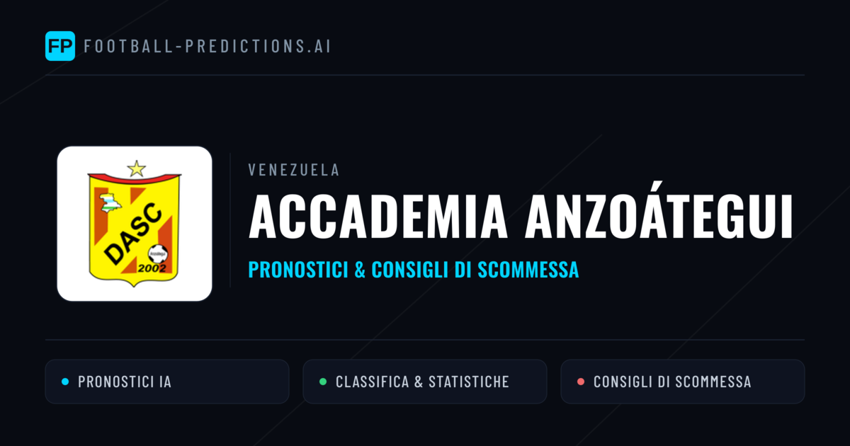 Pronostici e Statistiche Accademia Anzoátegui
