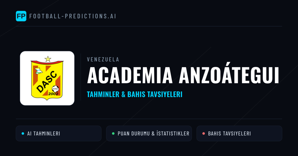Academia Anzoátegui Tahminleri & İstatistikler