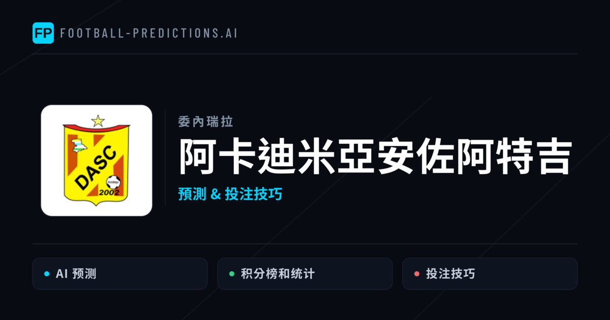 阿卡迪米亞安佐阿特吉 運彩分析|足球預測與數據