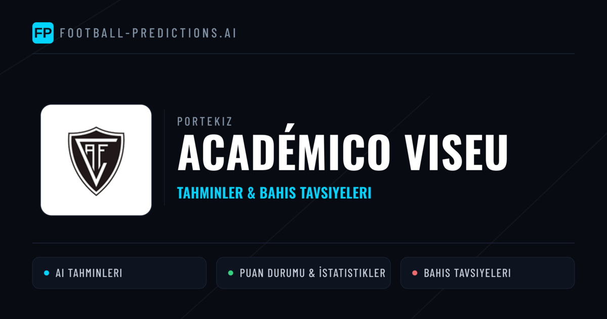 Académico Viseu Tahminleri & İstatistikler