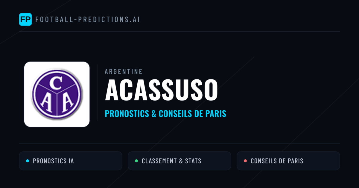 Acassuso Pronostics & Statistiques