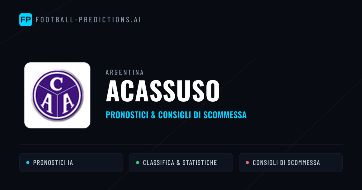 Pronostici e Statistiche Acassuso