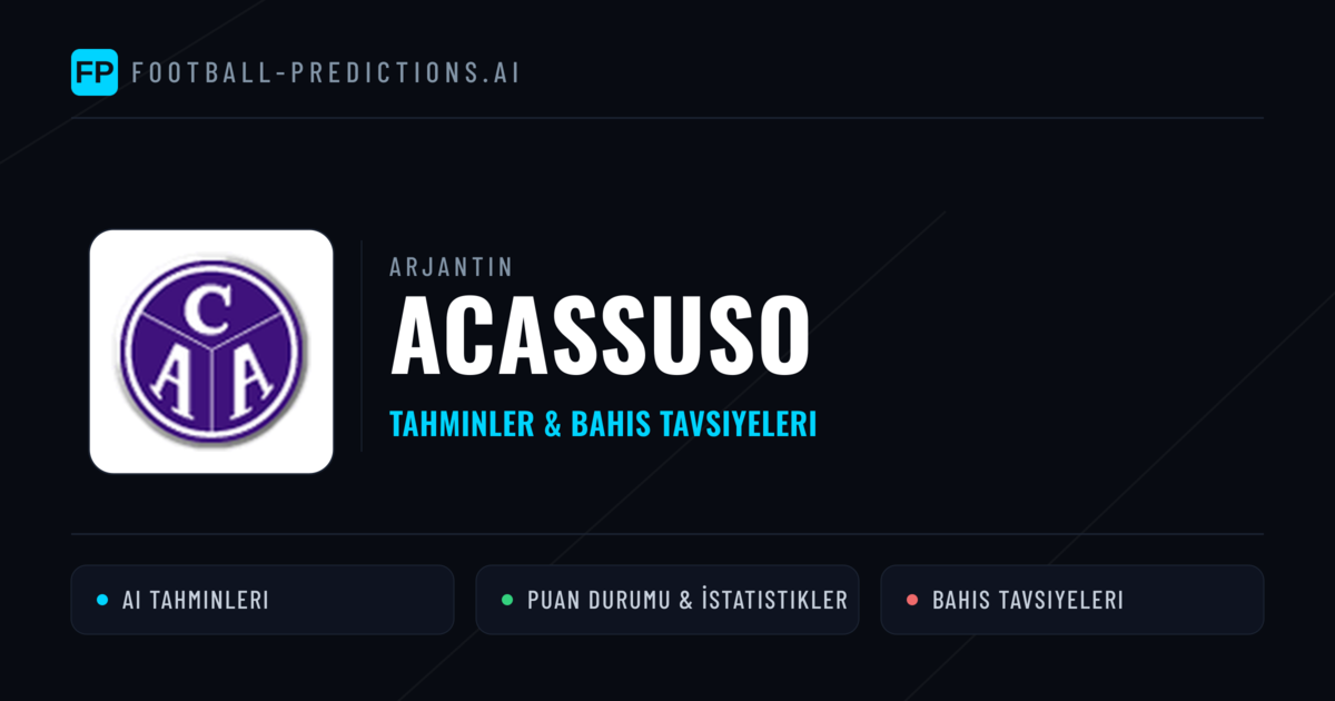 Acassuso Tahminleri & İstatistikler