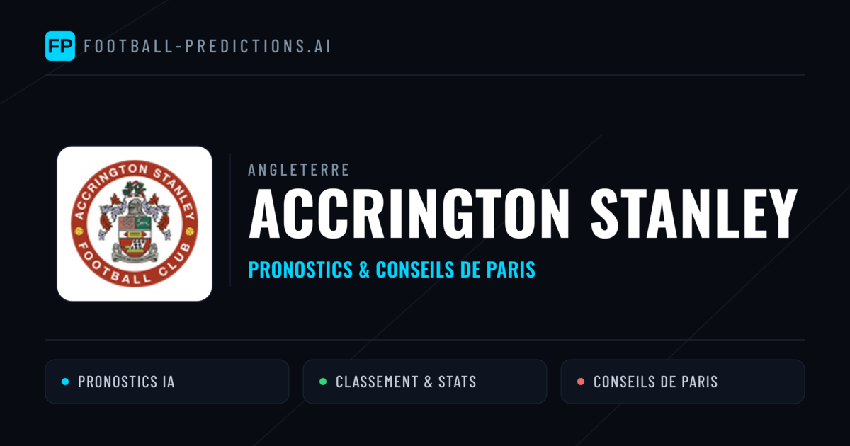 Accrington Stanley Pronostics & Statistiques