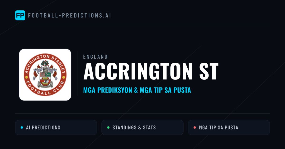 Accrington ST Predictions & Stats