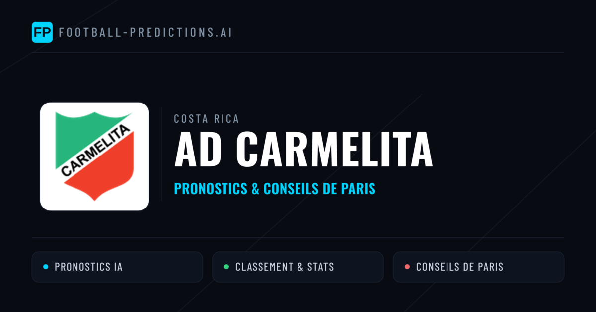 AD Carmelita Pronostics & Statistiques