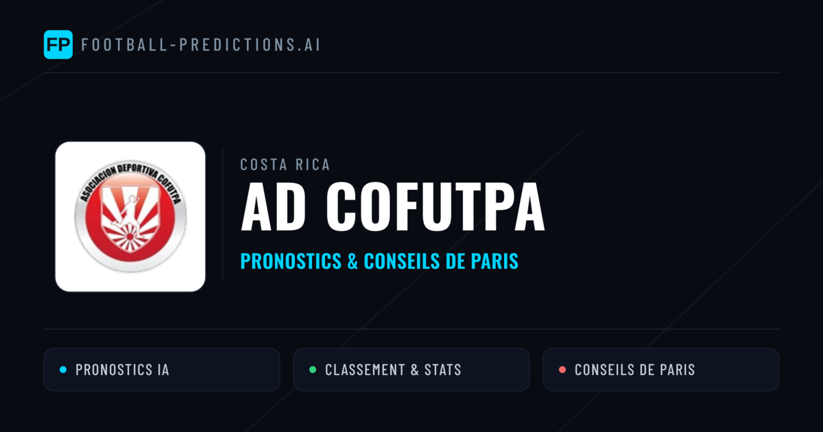 AD Cofutpa Pronostics & Statistiques